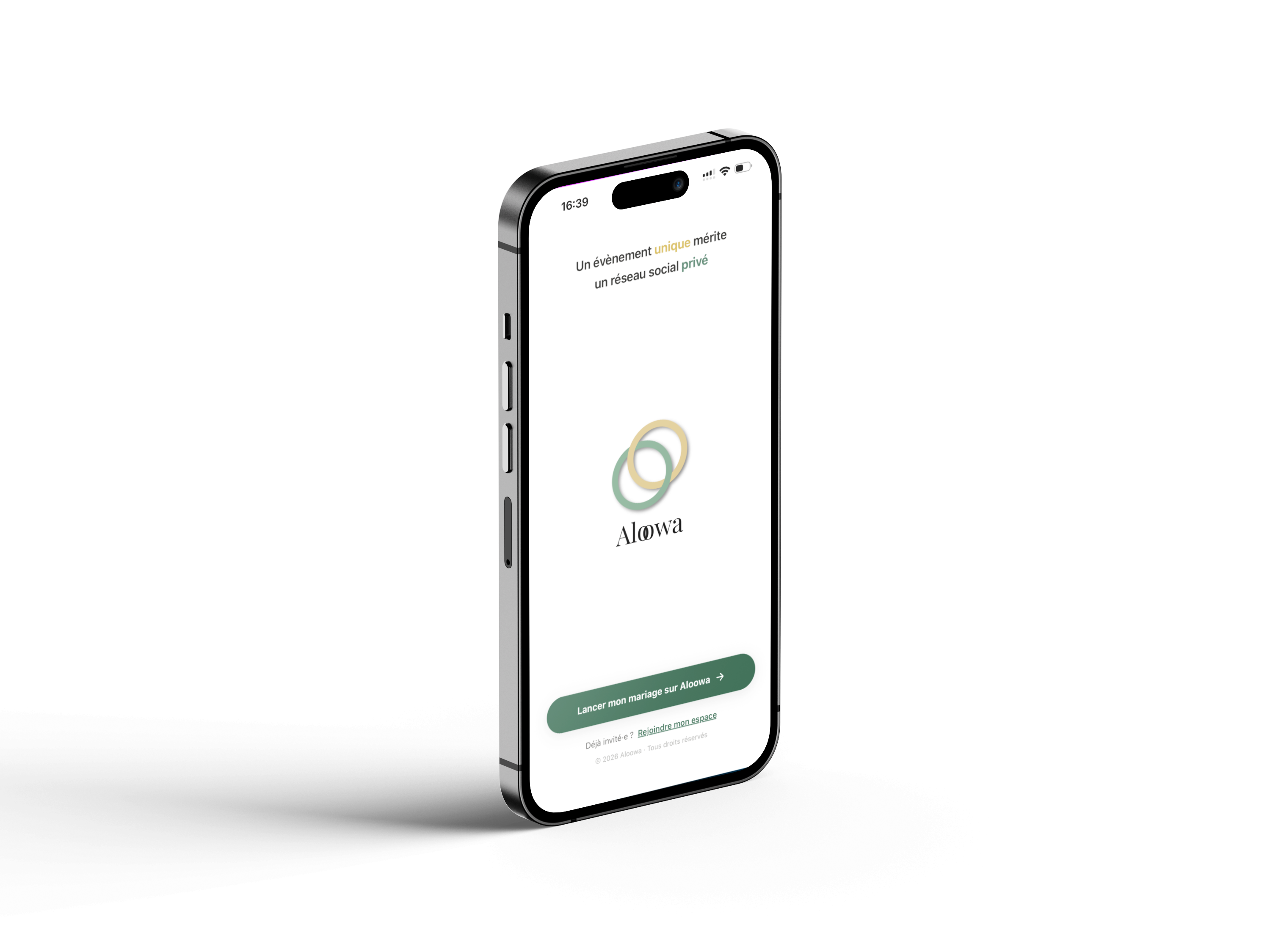 Aperçu de l'application Aloowa